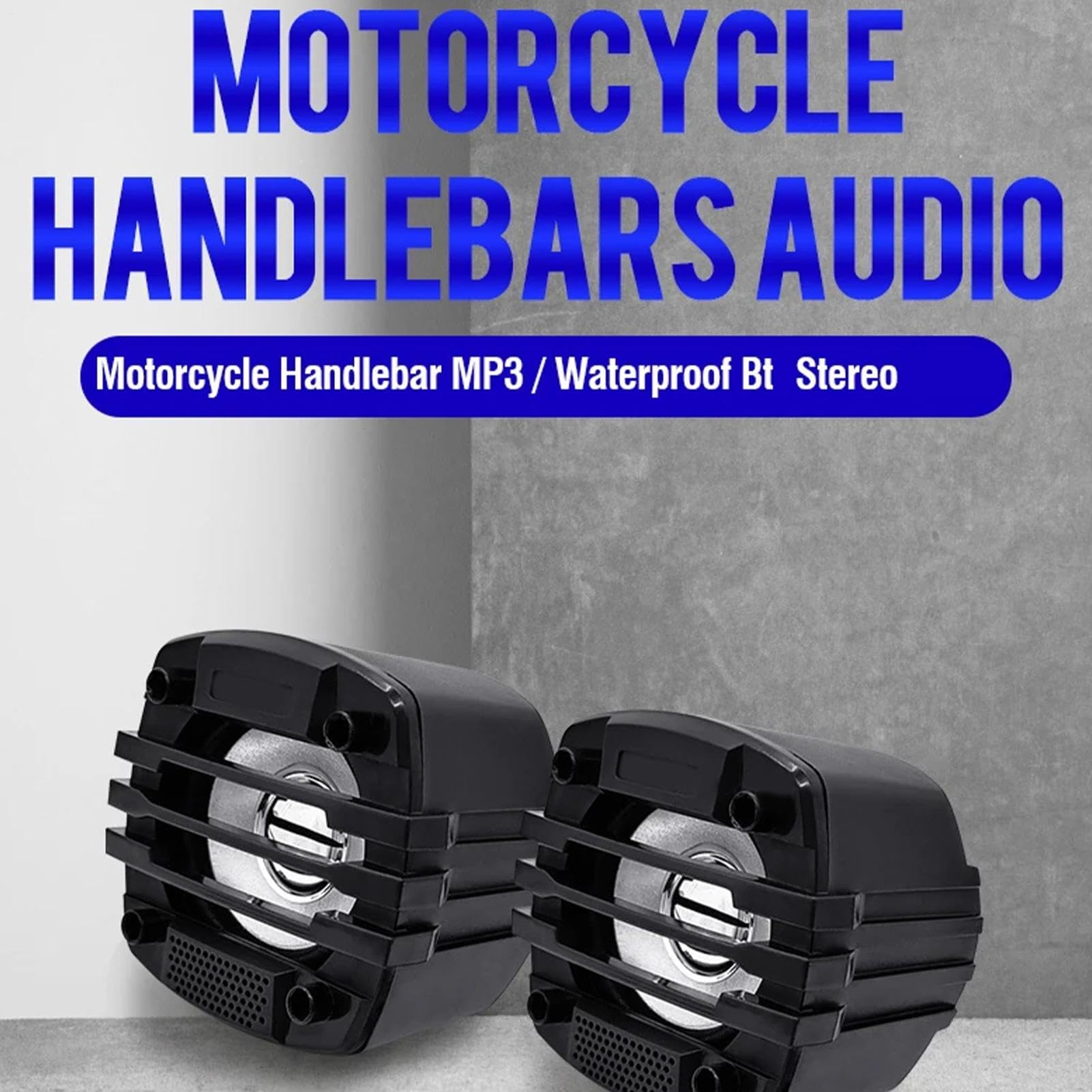 Altoparlante da manubrio,Altoparlanti per moto, Altoparlanti per montaggio su manubrio del audio, Amplificatore radio, di amplificazione audio, stereo per moto con audio HiFi per ATV e UTV