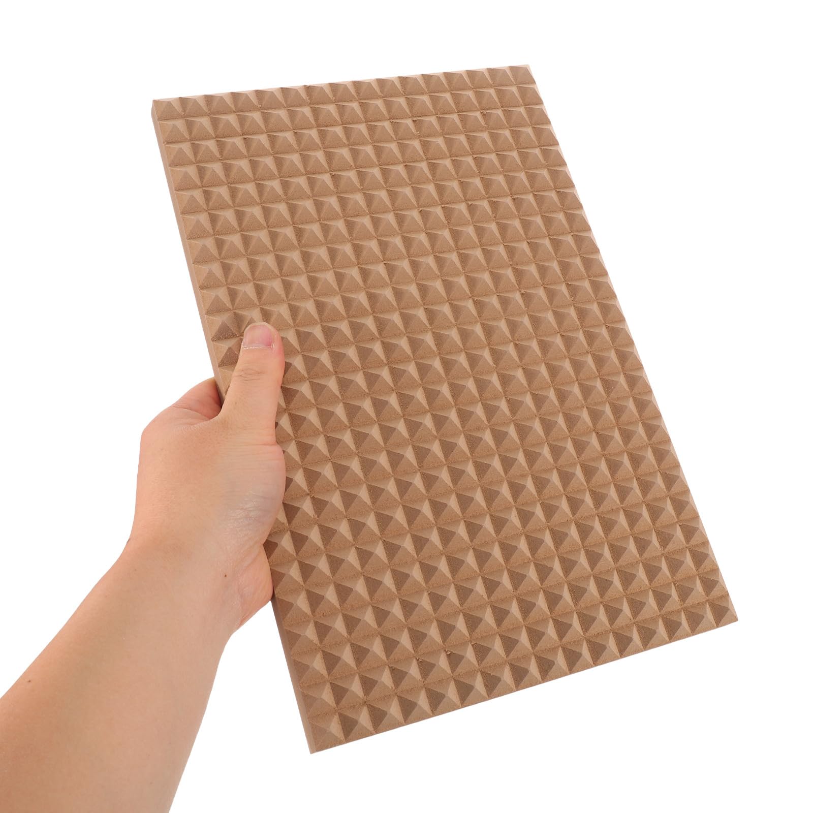 Tabla de Masaje de Pies de Madera 30x20x1, 7 Cm, Diseño Natural | Color Caqui, Forma Piramidal, para Spa y Estudio de Yoga, Uso Portátil