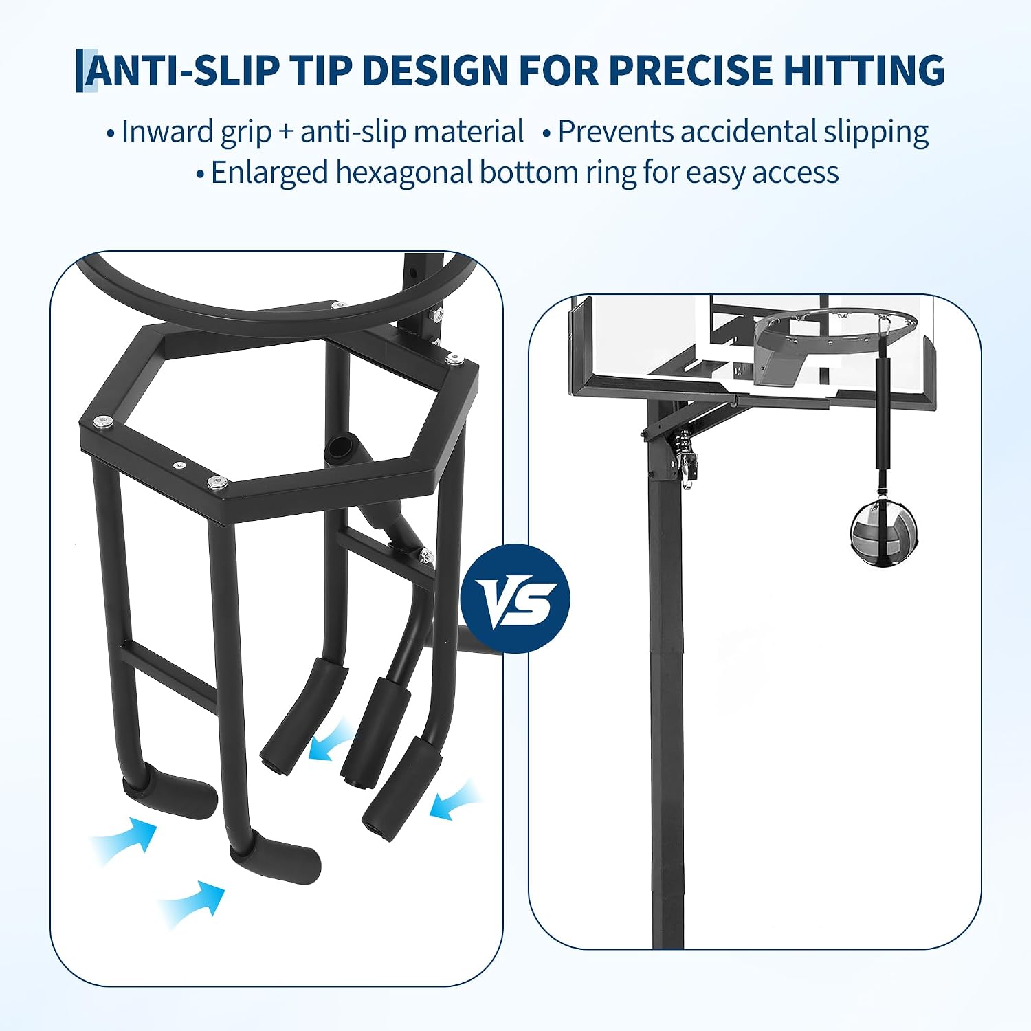 Garvee Volleyball Training Aid, Adjustable | Perfect for Solo Spiking & Serving Practice, this Trainer Attaches to Home Hoop to Practice Arm Swing & Hitting Technique