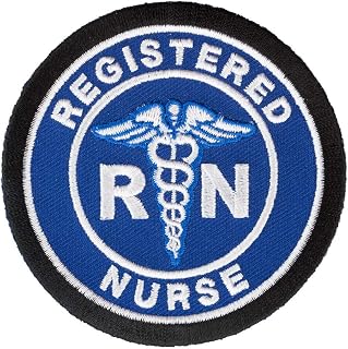 Registered Nurse Medical Symbol Blue Patch, Medical Patches