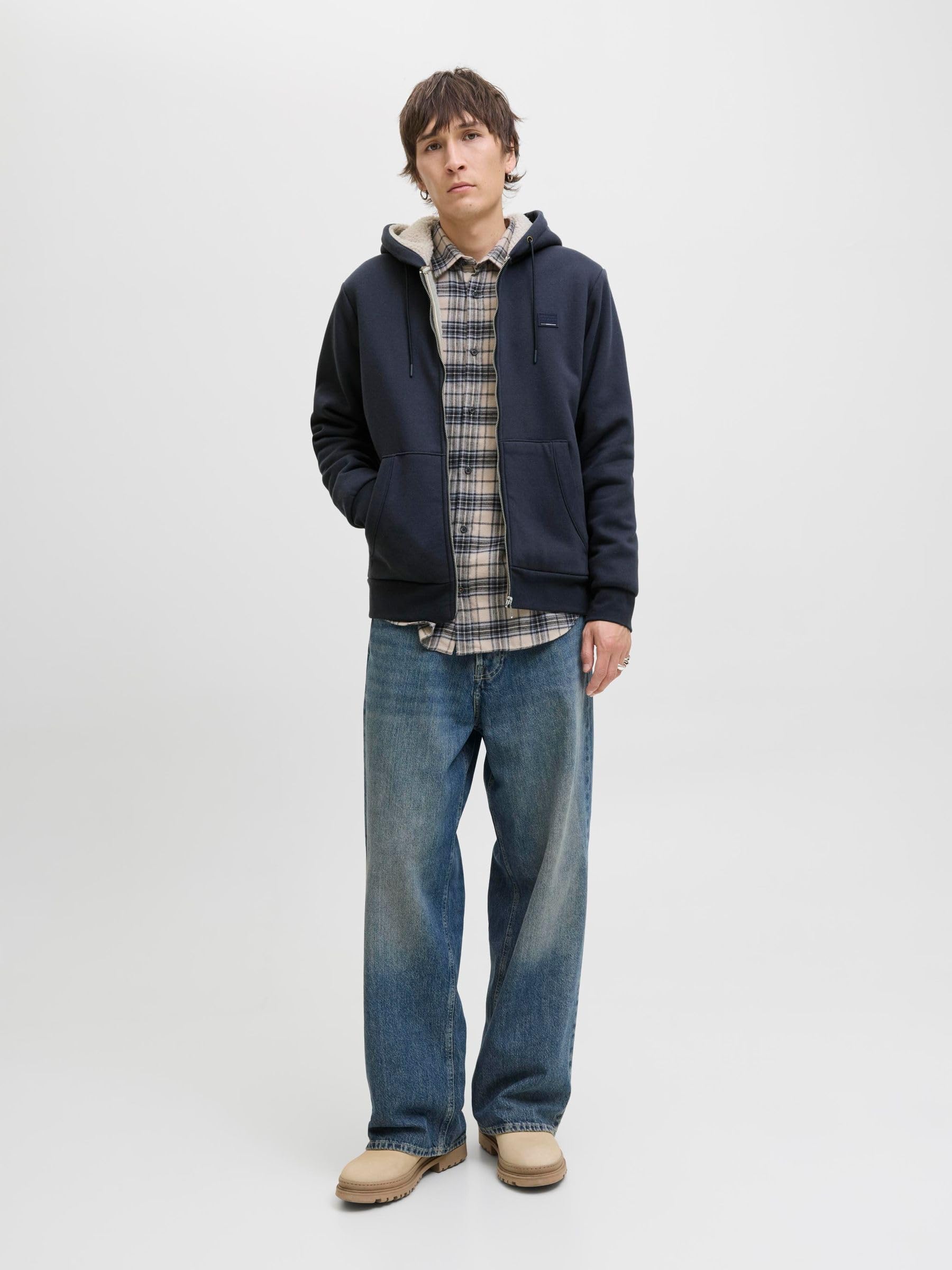 Jack & Jones Jprblumason Teddy Sweat Zip Ln – Bild 7