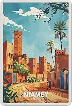 FZYZMSQ Niamey Niger Metal Sign Poster Vintage Travel Poster Wall Decor Printing Style8x12inch(20x30cm)