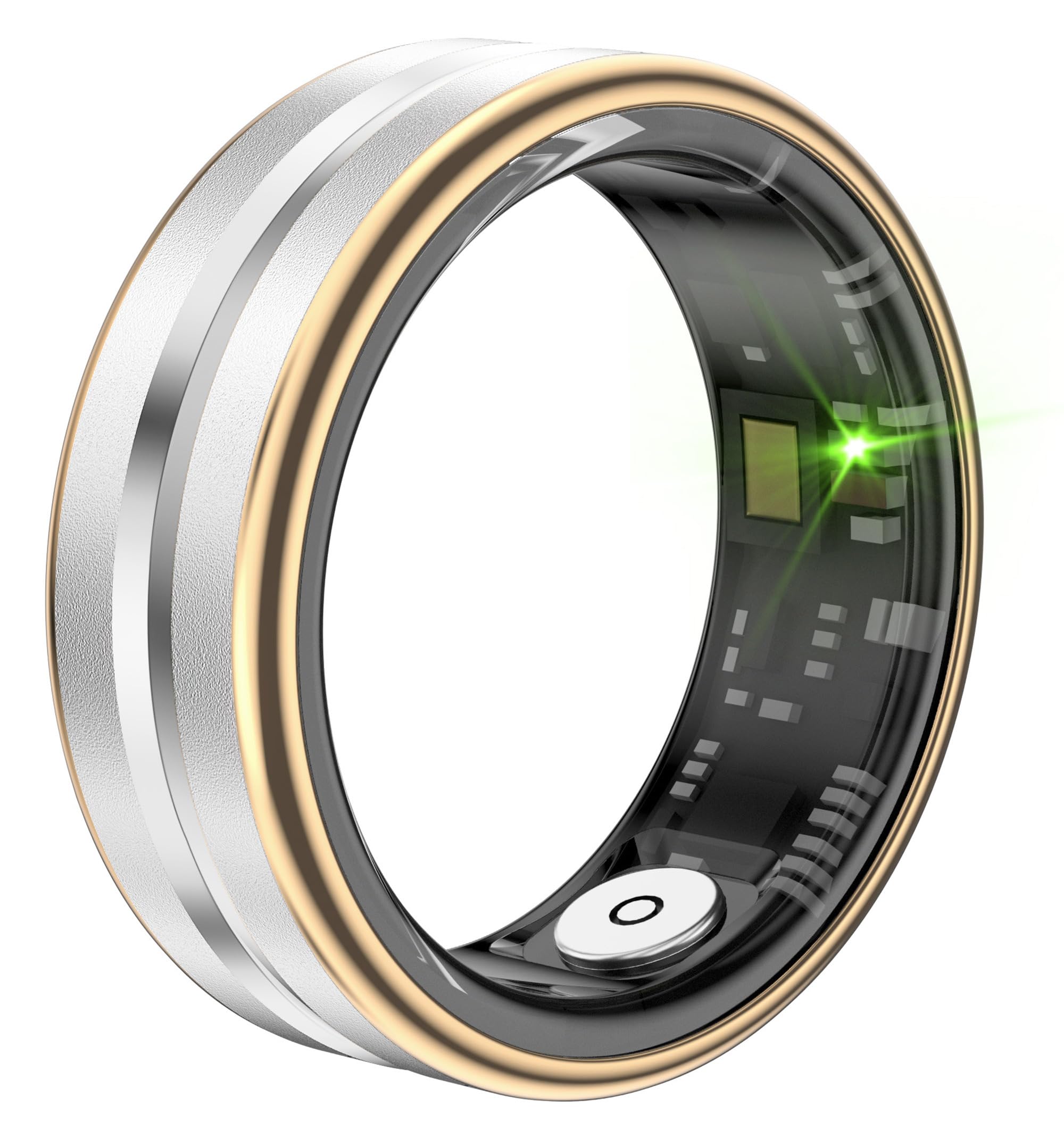 – Smart Ring Health Rings Camera Control Heart Rate Monitor Sleep Ring Waterproof Sports Ring Tracker Pedometer Calorie Counter Smart Ring Gold Remote Ring