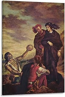 EUGÈNE DELACROIX Wall Art Painting Poster Hamlet with Horatio Wall Art Poster Gifts Bedroom Prints Home Decor Hanging Picture Canvas Painting Posters 12x18inch(30x45cm)