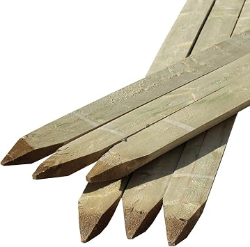 Suregreen Half Round Fence Posts, 4 Pack, 1.8m 6ft x 100mm