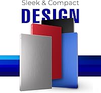 Vista 2 de Disco duro externo USB 3.0 de 1 TB, almacenamiento de respaldo externo portátil de 2.5 pulgadas para computadora portátil, PC, Mac, consola de Azul