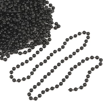 WedDecor - 30ft Black Pearl Pearl Garland Christmas Tree Decoration Tinsel Chain for Crafts Ornaments Holiday Decoration