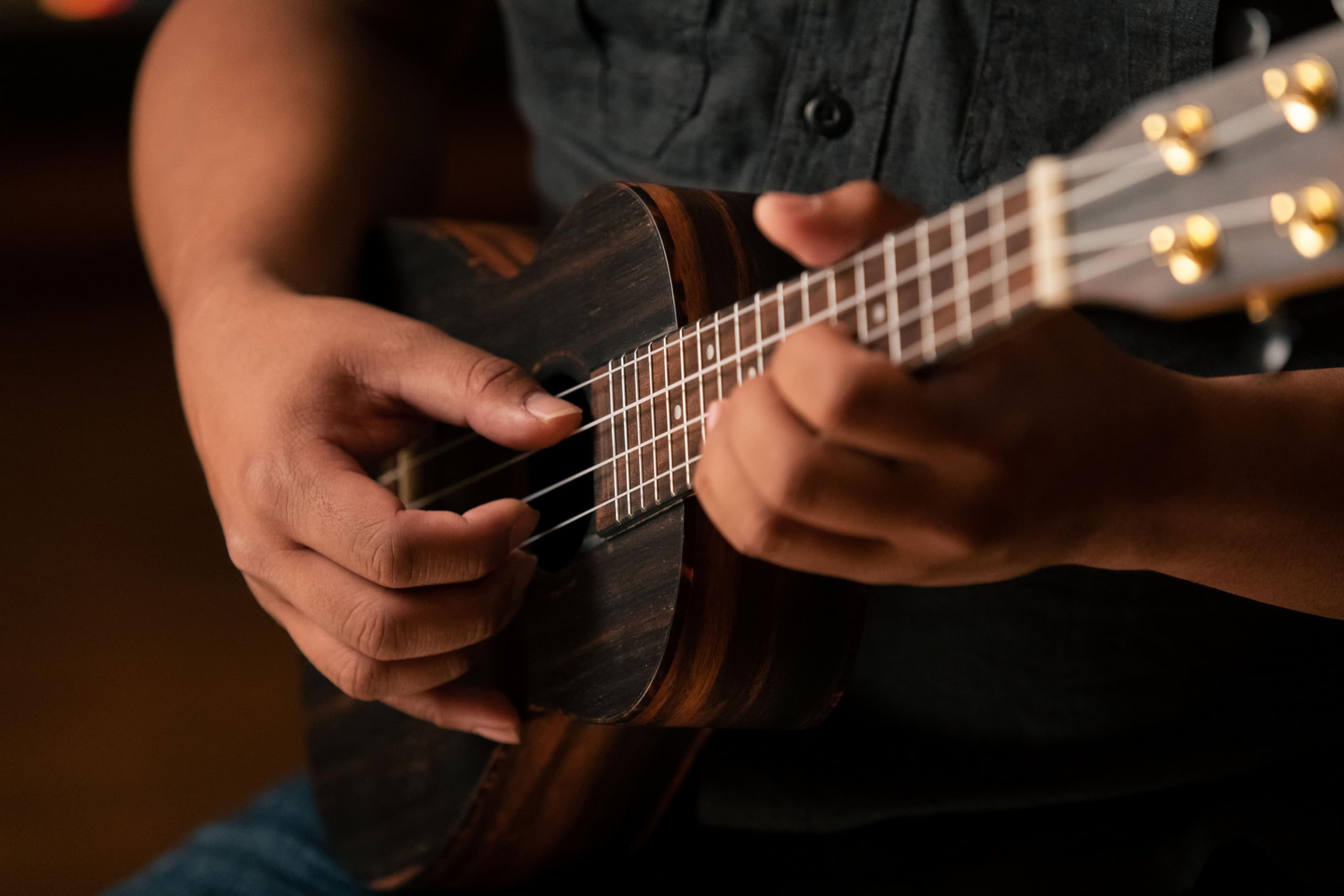 Ortega Guitars Akustyczne Ukulele Koncertowe – Seria Timber – W Zestawie Z Pokrowcem – Heban, Wykończenie Naturalne (RUEB-CC)