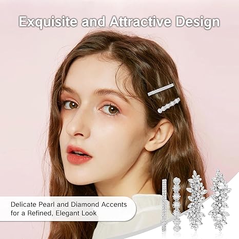 ✨ Prom Hairstyle Inspiration: Rhinestone & Pearl Hair Clips ✨