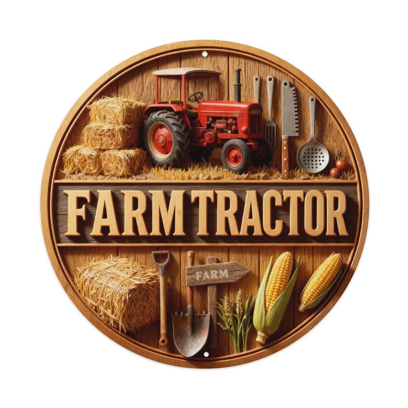 Farm Tractor Metal Tin Sign Plaque