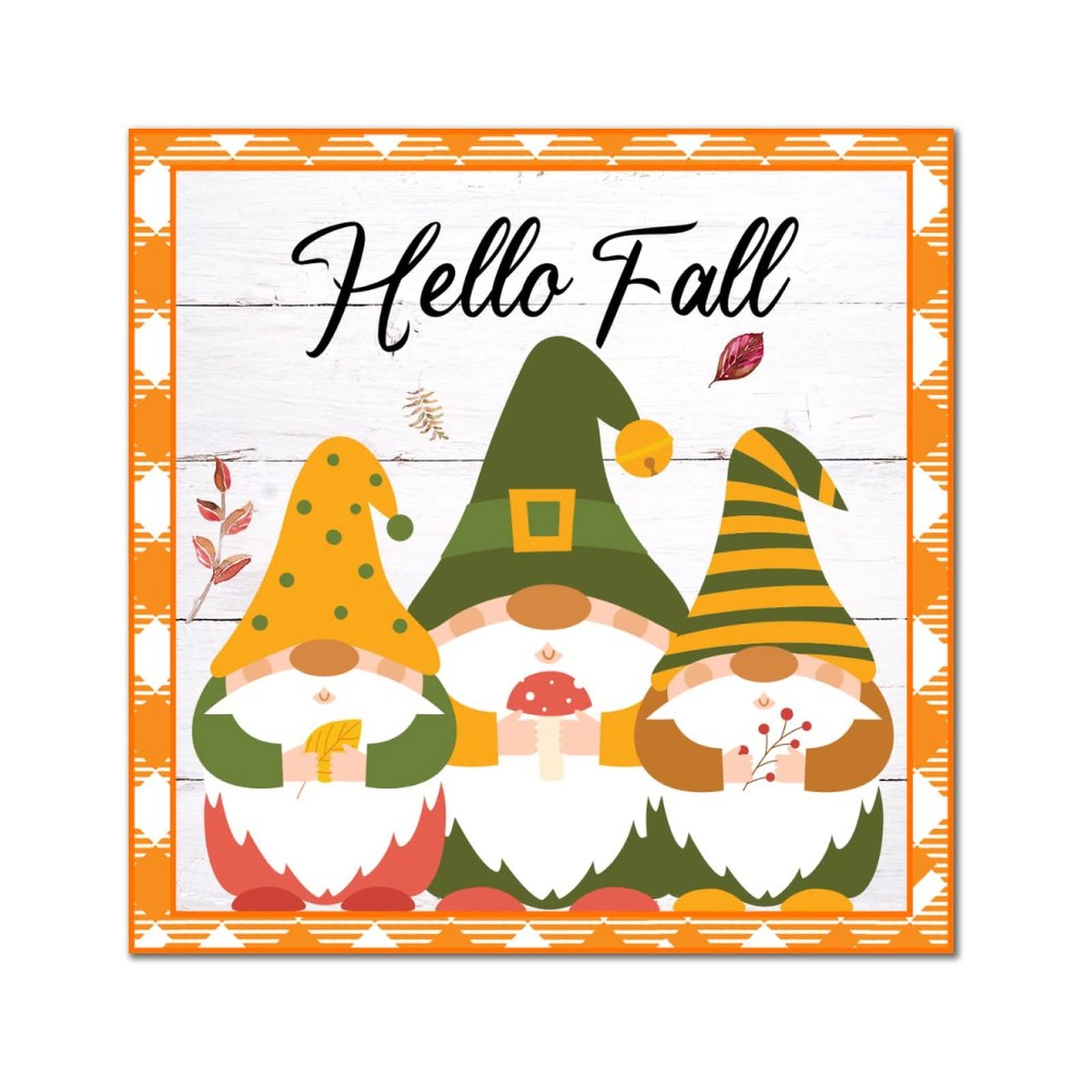 Décoration murale rustique Hello Fall pour salon chaleureux en automne