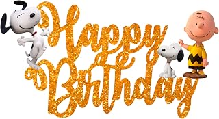 Charlie Broown Happy Birthday Cake Topper - Birthday Decorations.