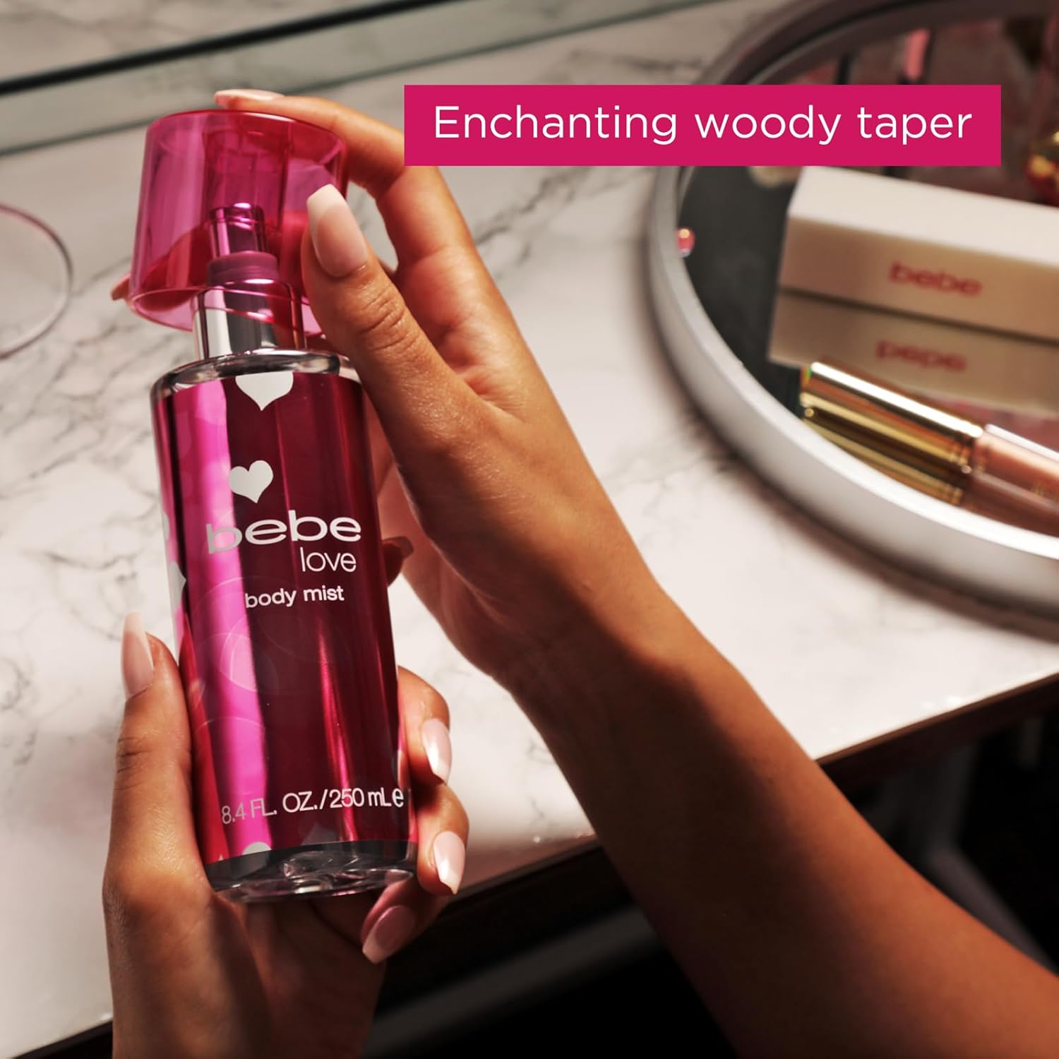 Bebe Love Body Mist - Body Spray for Women - Floral Fruity Fragrance Mist - Romantic Scent with Sicilian Lemon, Redcurrant, and Pink Freesia - 8.4 oz - Image 4