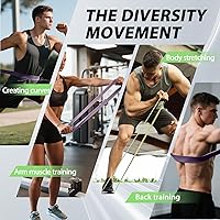 Vista 5 de LEEKEY Resistance Bands, Exercise Bands,Pull Up Assist Bands - Bands for Working Out,Band for Men and Women Fitness Training, Physical Therapy,Home