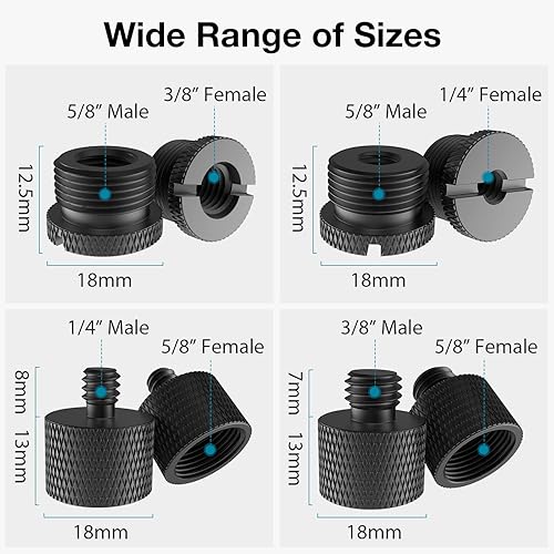 Miniatura 6 de InnoGear Kit de soporte de micrófono de escritorio, soporte de micrófono de mesa ajustable mejorado con 8 piezas de adaptador de soporte de