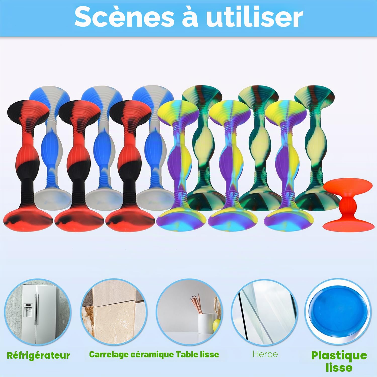 HugOutdoor Lot de 12 fléchettes souples en silicone 4 couleurs pour enfants - 11,9 cm