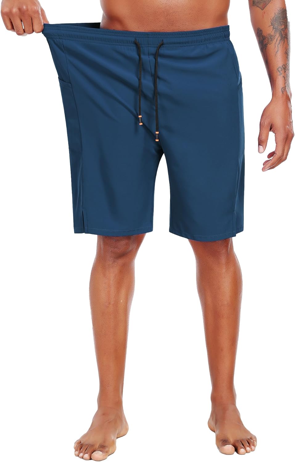 Men's Swim Trunks with Compression Liner 9 Inch Quick Dry Beach Board Shorts with Pockets - Image 6