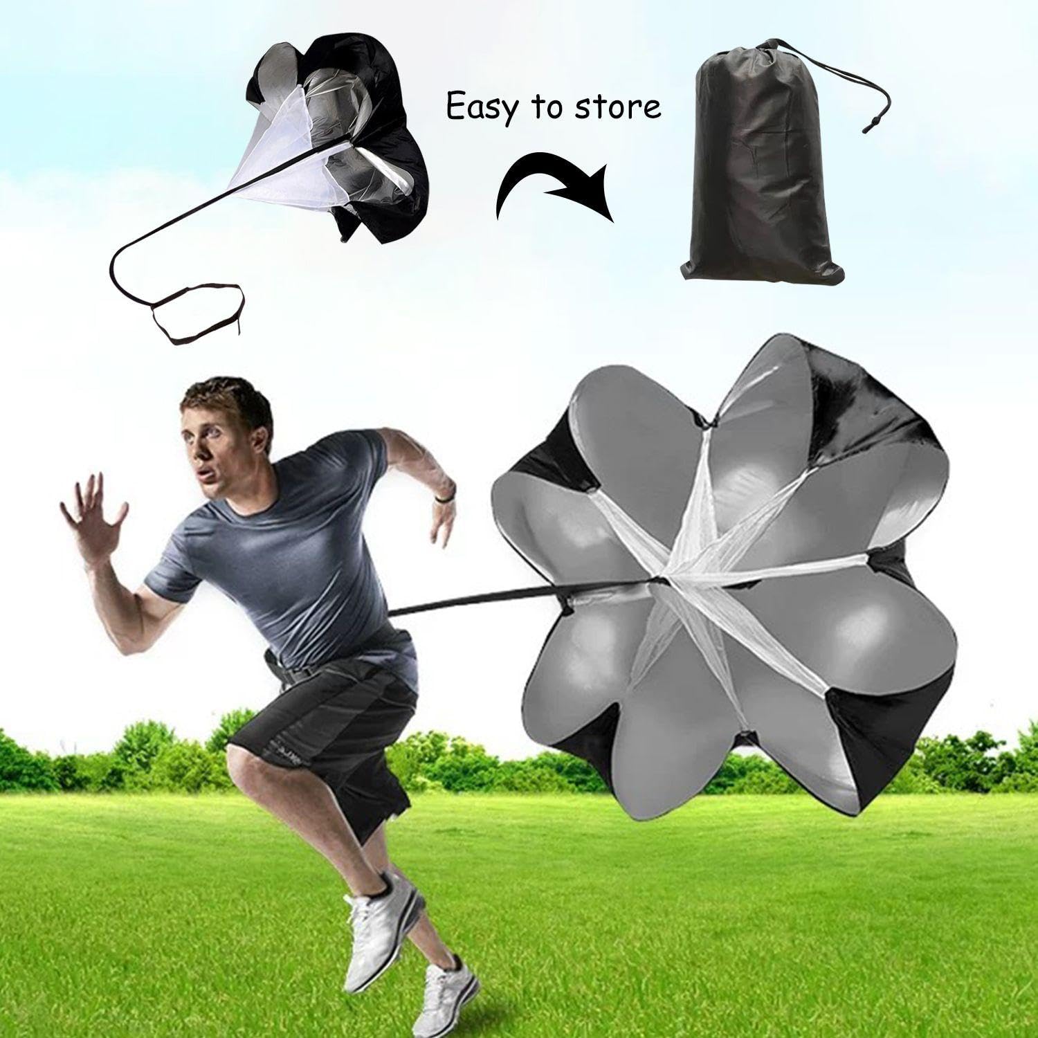 1 Ombrello di Resistenza E 2 Moschettoni, Accessori per L'Allenamento della Forza, Ombrello Fitness, Ombrello di Resistenza per L'Allenamento di Corsa