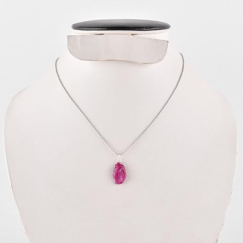 Miniatura 6 de Natural Gemstones Pendant Necklace, Rough Stones, Silver Plated, Chakra Healing Crystals, Handmade, Wedding, Birthday, Minimalist, Jewelry for Women