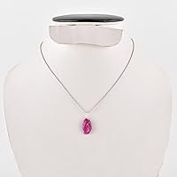 Vista 76 de Natural Raw Herkimer Diamond Quartz Pendant Necklace, Rough Gemstones, Chakra Healing Crystals, Silver Plated, April Birthstone, Handmade, Women