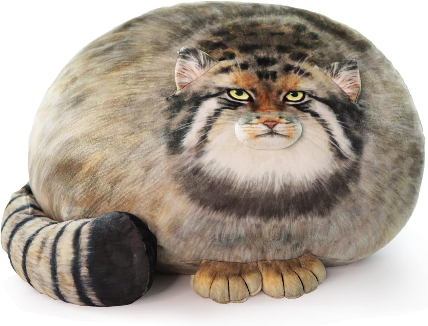 Sew Butiful Cat Plush Body Pillow, Pallas Cat Plush Pillow, Cute Steppe Cat Stuffed Animals Soft Plushies, Kitten Plush Throw Pillow Doll Big Plush Toys Gift for Girls Boys Girlfriend, 18 inch