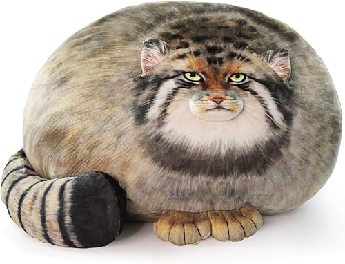 Dinyinor Almohada de peluche de gato Almohada suave y tierna para niños y adultos (gato de la pradera - 18 pulgadas)