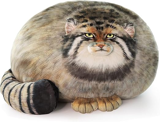 Sew Butiful Steppe Cat Plush 30cm/12inch Pallas Cat Stuffed Animal, Cute Plushies for Girls, Soft Plush Pillow, Throw Pillow Doll Decoration Doll Birthday Gift for Kids Boys Party