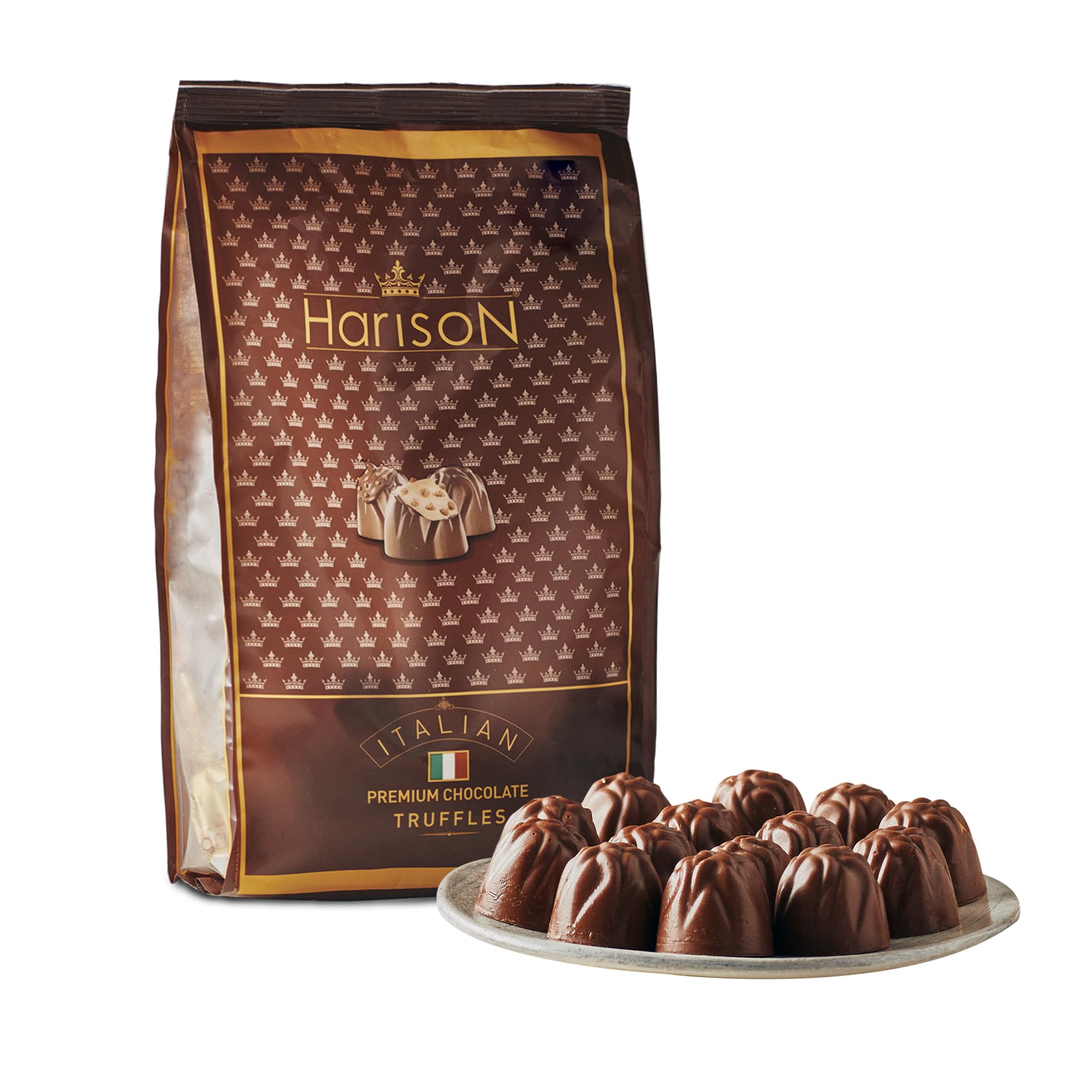Italian Chocolate Truffles | 700g (24.69 oz) | Gourmet Italian Truffle Chocolates with Hazelnut & Milk Cream | Harison Premium Chocolate | Delicious Chocolate Gift from Italy