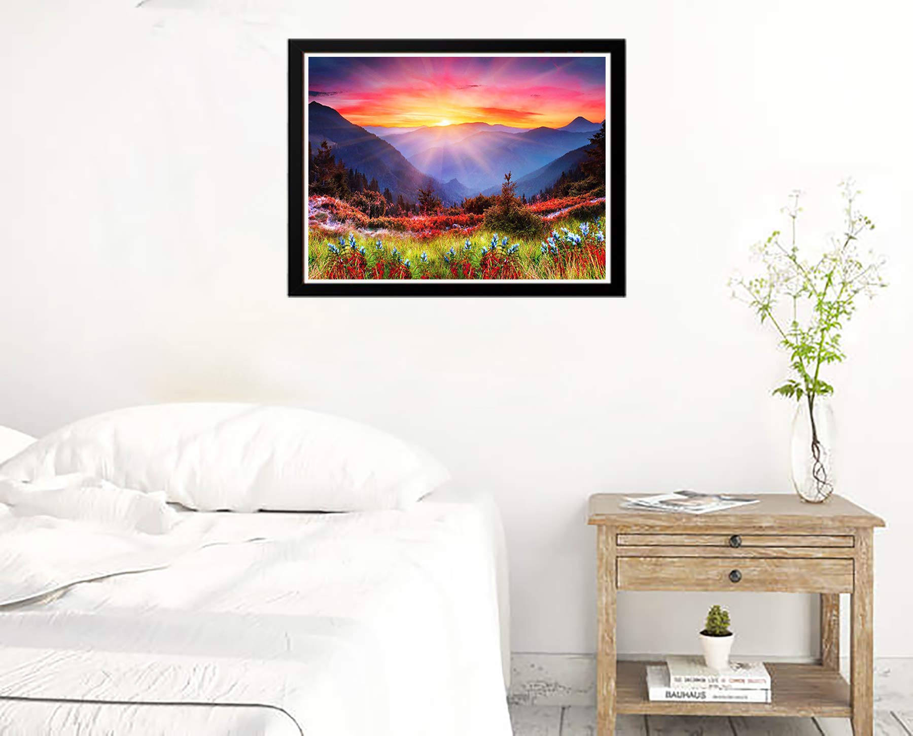 Zariocy 5D Diamond Painting Kit 'Aurora Spiaggia' 30x40cm – Fai Da Te Mosaico Con Diamanti Rotondi