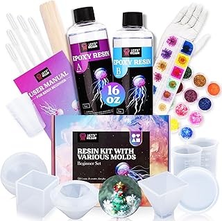 LET'S RESIN Epoxy Resin Kits and Molds Complete Set, 16oz Resin Art Kit ...
