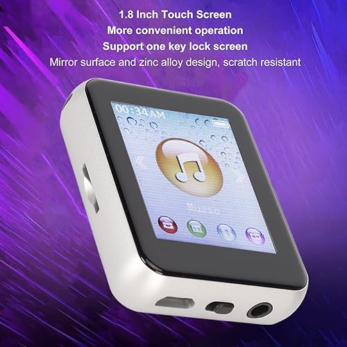 Miniatura 3 de Reproductor MP3 8G con Bluetooth, reproductor MP3 de 1.8 pulgadas con podómetro y altavoz, reproductor de música digital de alta fidelidad portátil