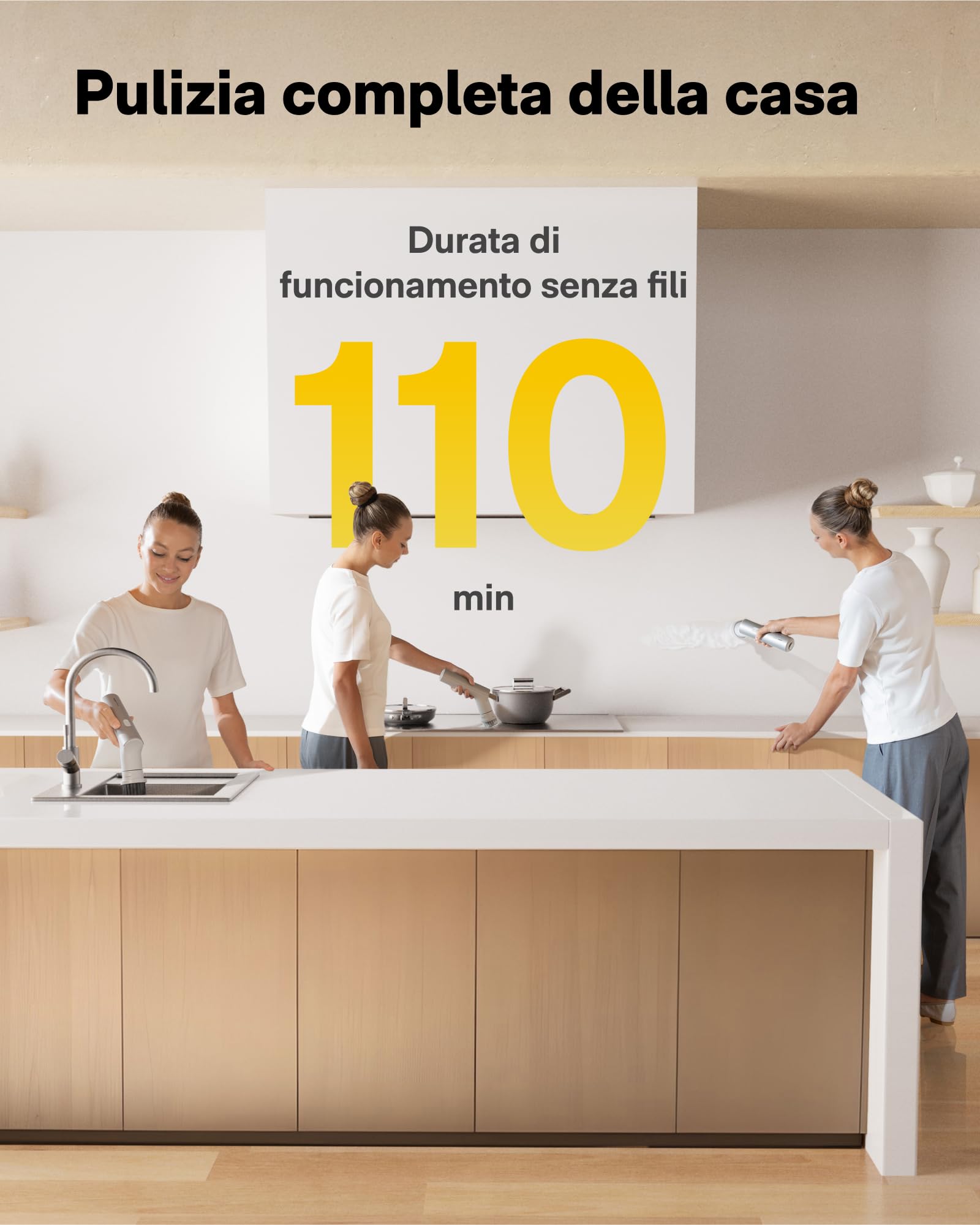 HOTO Scrubber elettrico a rotazione IPX7, spazzola per la pulizia del bagno senza fili, con 9 testine per cucina, lavello, bagno, doccia, piastrelle
