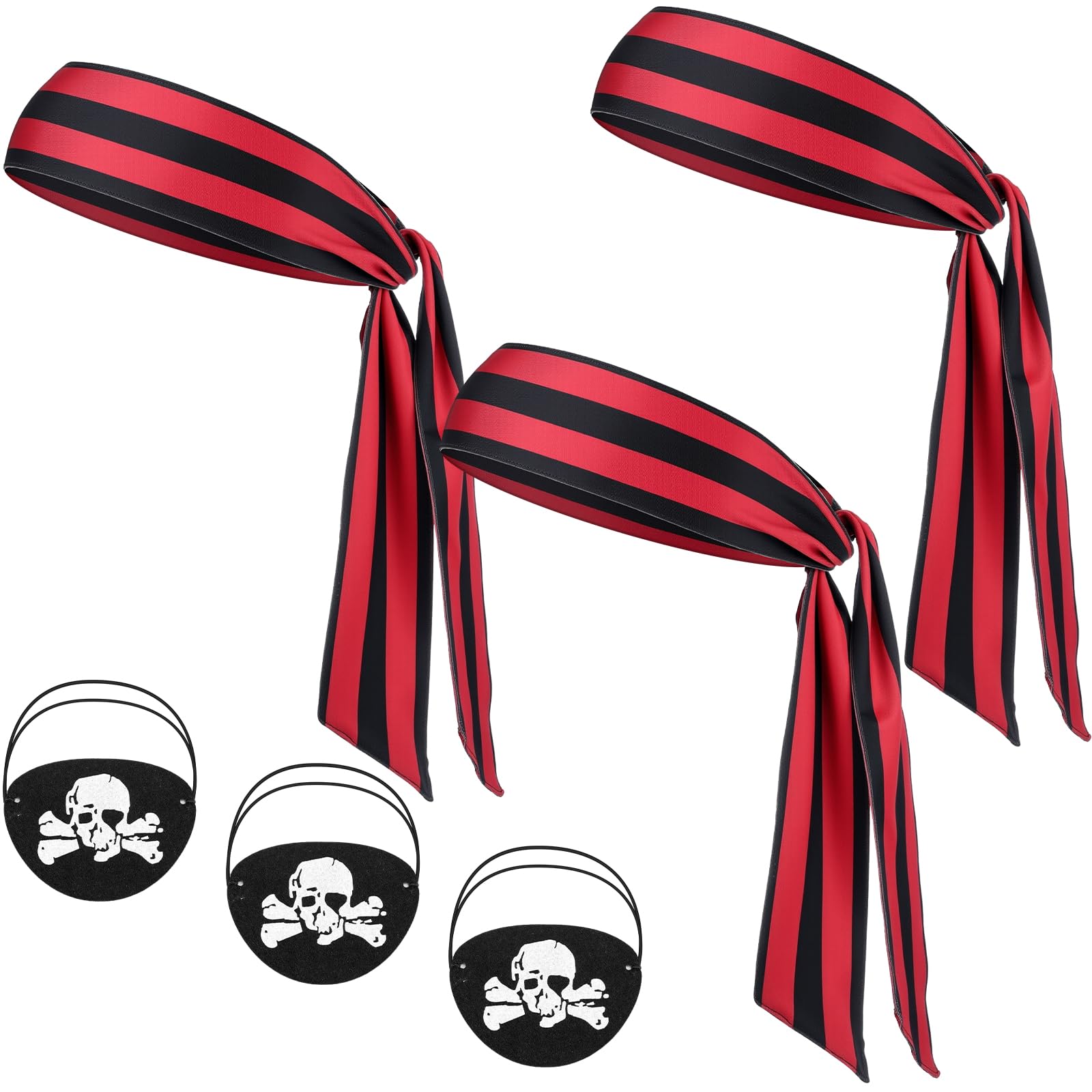 Frienda 6 Pcs Halloween Pirate Costume Pirate Party Favors
