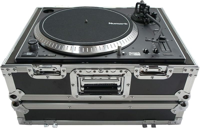 Technics 1200 MKII Estuche para tocadiscos DJ con forro de espuma Harmony Audio | Protección para plataformas de discos lista para circular, ajuste interior personalizado, transporte seguro para conciertos, clubes y giras