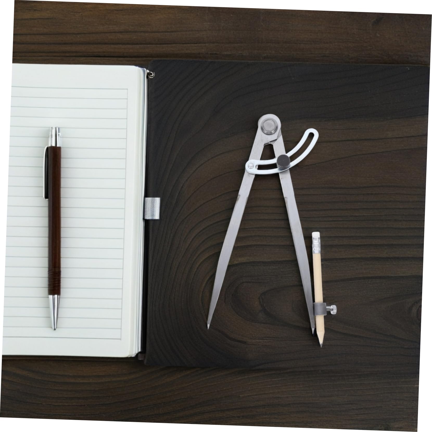HOMSFOU 1 Set Di Compasso Di Precisione Con Portamatite Per Disegno, Geometria, Carpenteria, Ingegneria, Misurazioni Accurate, Accessori
