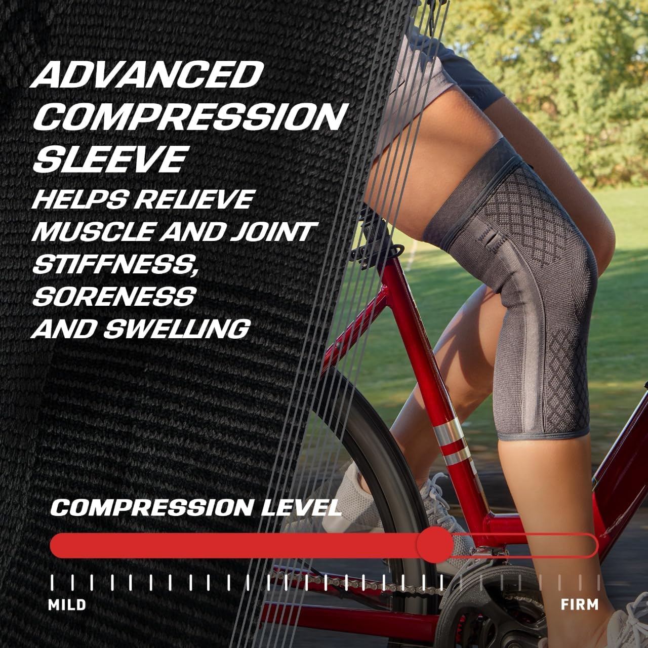 ACE Brand Flex Comfort Compression Knee Sleeve with Stabilizers