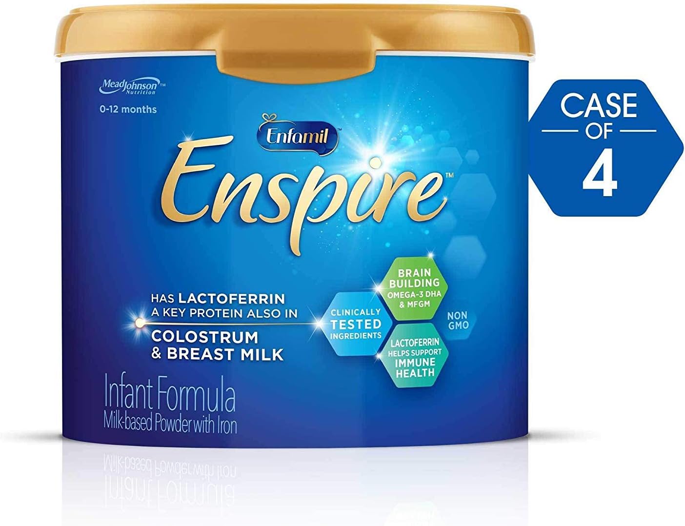 Enfamil Enspire Infant Formula, Powder, 20.5 Ounce Reusable Tub (Special Deals 4 Cases)