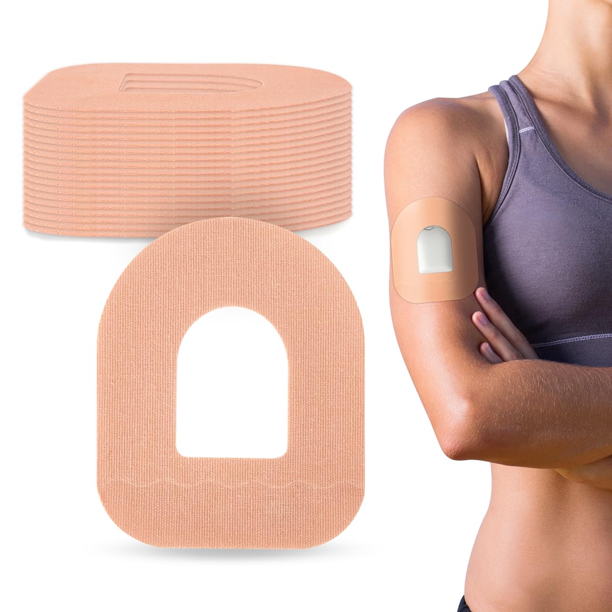 Sponsored Ad – Omnipod 5 Patches Waterproof - 20 Packs Omnipod Patches, Breathable Adhesive Patches, Omnipod 5 Cover Without Glue by YOUSHARES (Beige)