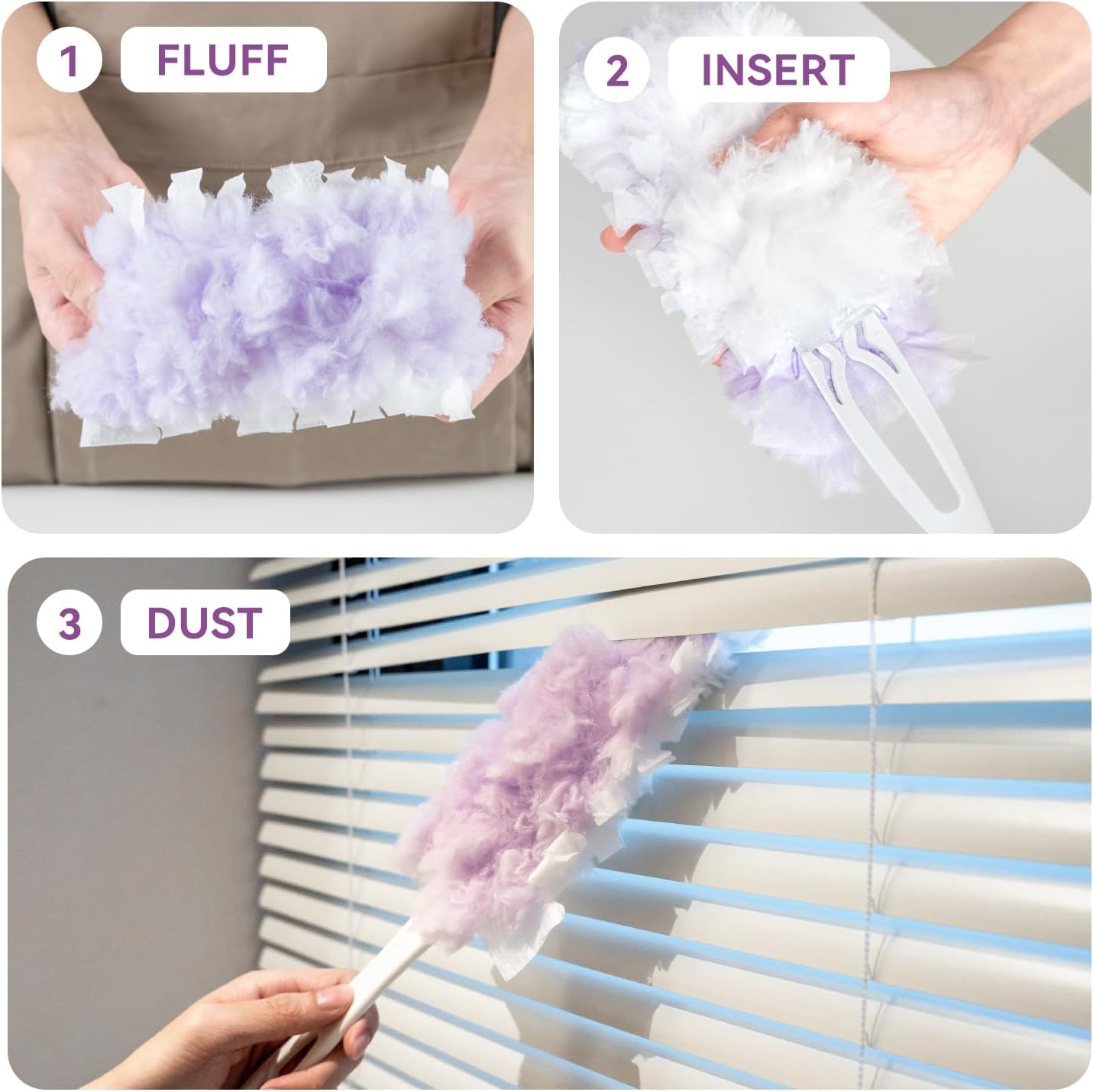 40 Count Duster Refills for Swiffer & Swifthoughts, Multi-Surface Dusting Refills, Disposable 360° Heavy Duty Cleaning Refills for Quick Household Cleaning