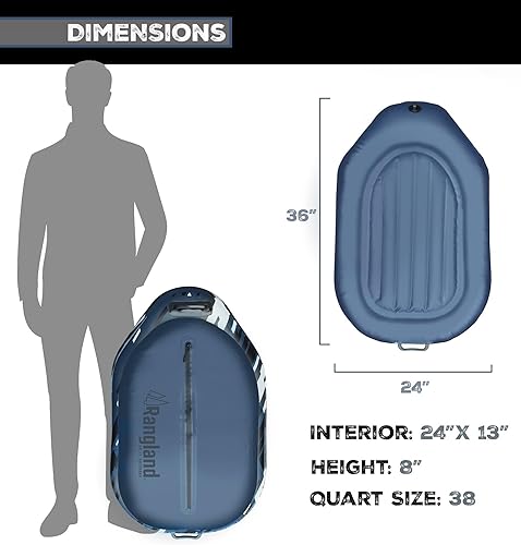 Miniatura 4 de Adventure-30 Kayak River Cooler con cuerda de remolque, aislamiento de PVC resistente, diseño inflable flotante, ideal para navegación y kayak (azul
