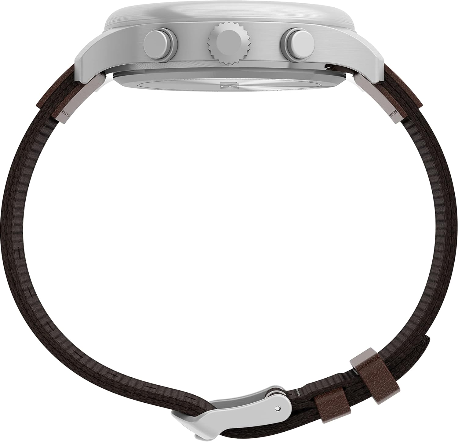 Rellotge cronògraf Timex Expedition Field, lateral view mostrant la corona i els polsadors