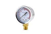 Vista 3 de Manómetros de baja y alta presión para regulador de acetileno - 2 pulgadas (par)