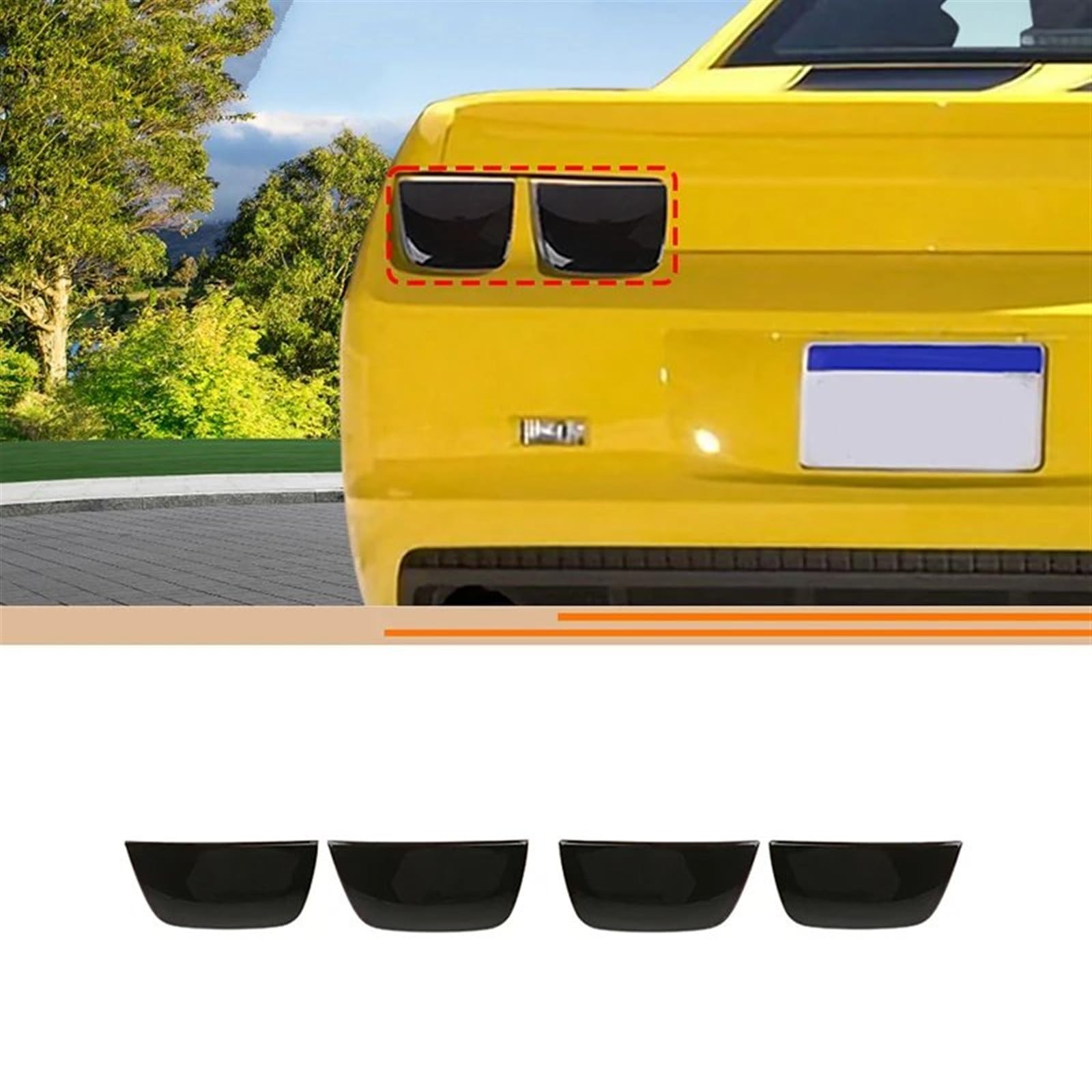 Piloto Trasero para Chevy para Camaro 2010-2013 Accesorios De Coche ABS Cubierta Decorativa De Luz Trasera Exterior Set Iluminación Trasera