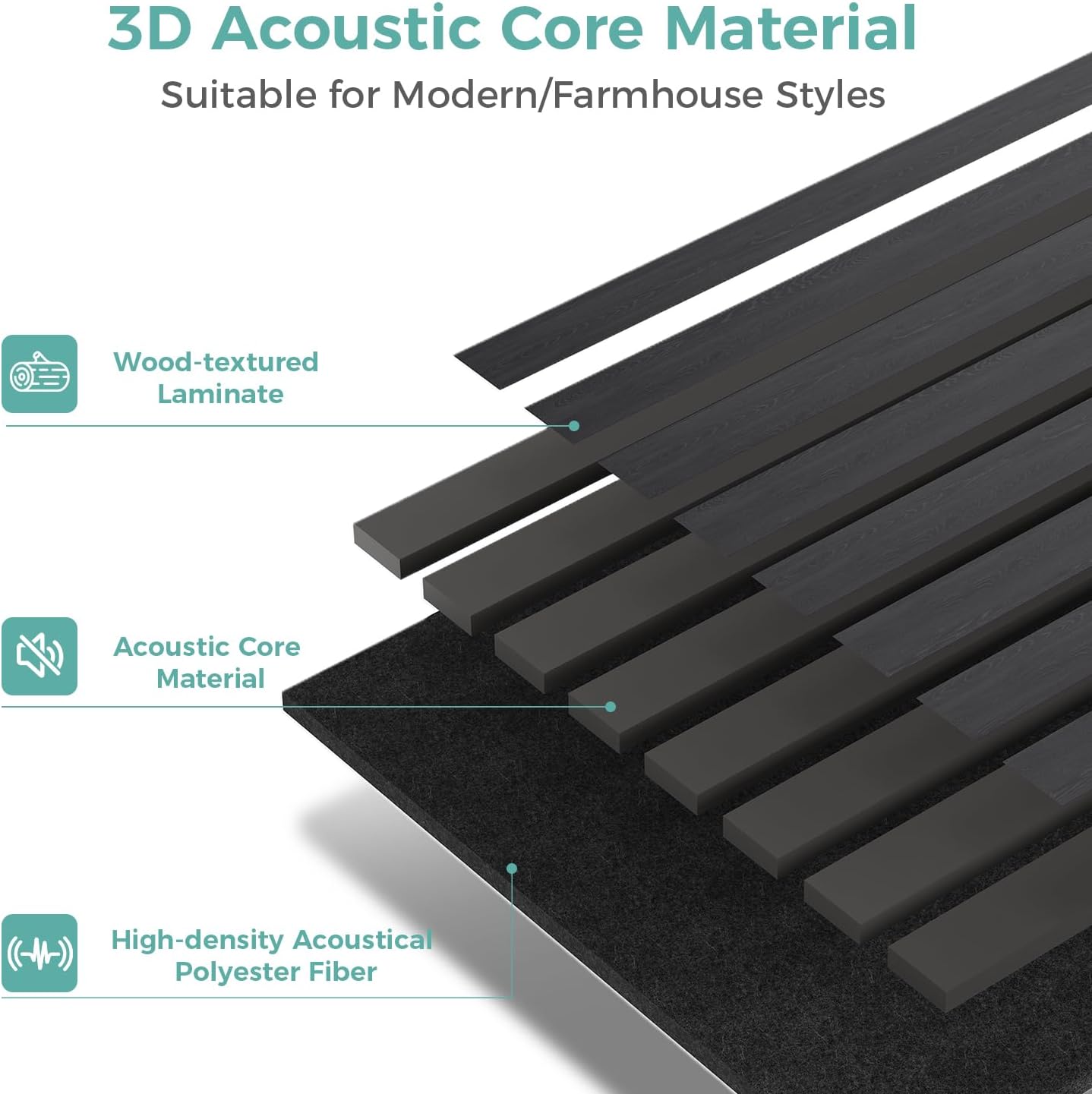 Amazon.co.jp: Woody Walls 室内壁装飾用音響木製壁パネル | 壁用シームレスジョイント木製パネル2枚セット | DIY 木製 スラット壁 | 3Dウォールパネル効果 インテリアデザイン(オスロ) : 産業・研究開発用品