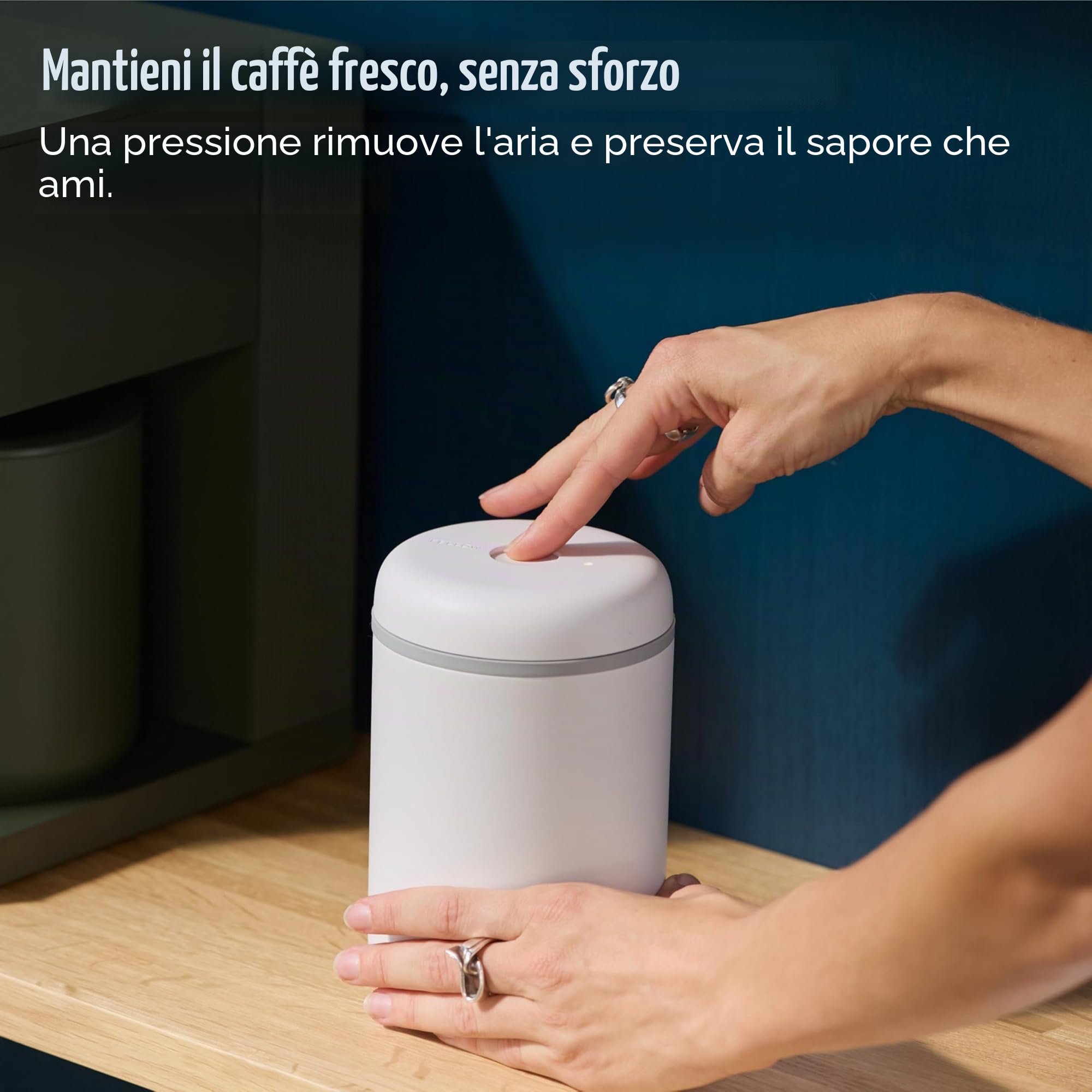 Fellow Atmos - Contenitore sottovuoto elettrico e contenitore, contenitori ermetici per caffè e alimenti, 0,7 litri, nero opaco