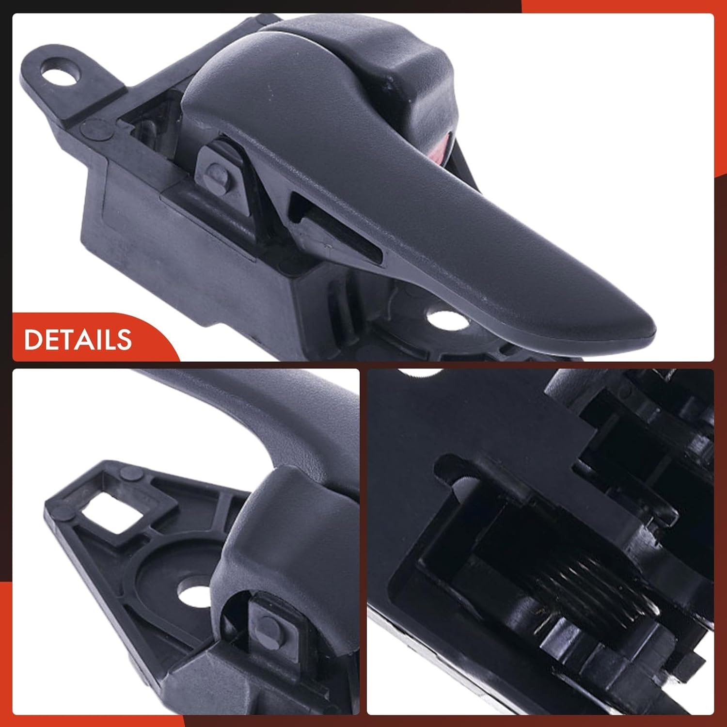 A-Premium Front or Rear Left Driver Side Interior Door Handle Compatible with Toyota 4Runner 2003-2009, Textured Black, Replace# 69206-44020-B1