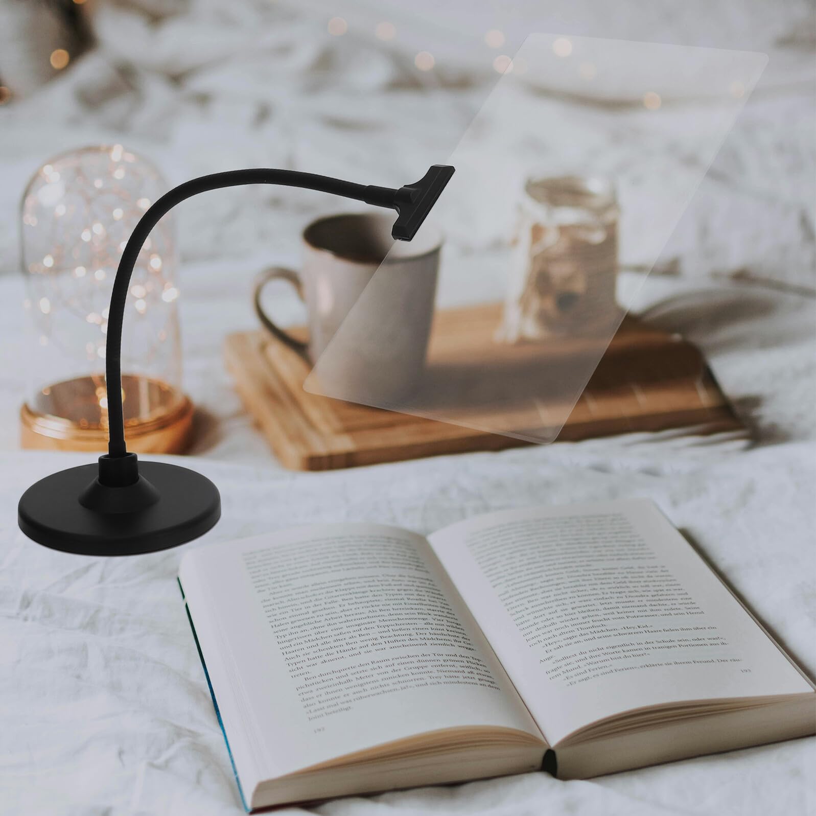 ibasenice Leselupe mit Ständer Hochauflösendes Vergrößerungsglas für Bücher und Handy Bildschirmvergrößerung für Senioren Stabile Tischlupe zur Augenentlastung Beim Lesen und Handarbeiten