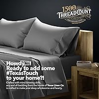 Vista 8 de TEXAS LINEN CO. Juego de 4 fundas de almohada 100% algodón egipcio, tamaño estándar/Queen, lujosas fundas de almohada de algodón de 1500 hilos