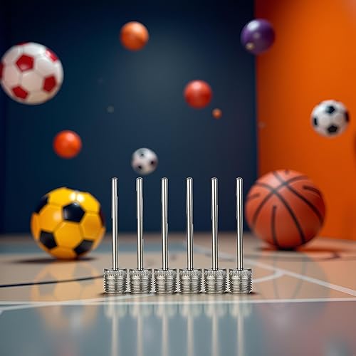 Miniatura 6 de Bombas de bolas de acero inoxidable, agujas de inflado, agujas de inflado, agujas para baloncesto, pelotas de fútbol, voleibol, agujas de inflado,