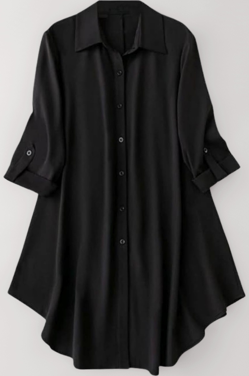 Women's Shirt Dress | Knee Length Dresses | Loose Fit | Button-Down | 3/4 Sleeve | Vacation Outfit (Pack of 2 | Value Pack)